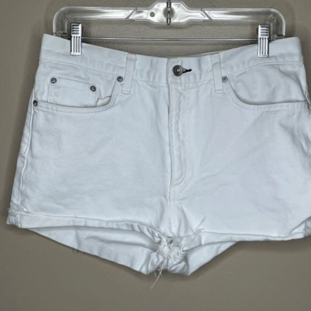 rag & bone White Cut Off Mom Denim Shorts